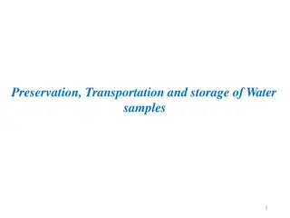 Water Sample Preservation, Transportation, and Storage Guidelines