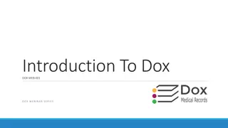 Introduction to Dox Webinar Series