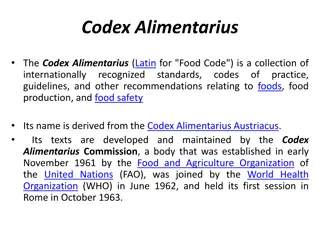 Codex Alimentarius: International Standards for Food Safety