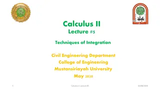 Techniques of Integration in Calculus II