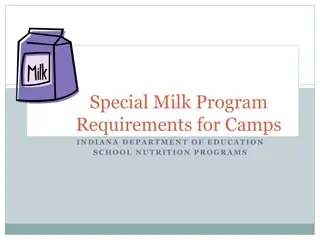 Special Milk Program Requirements for Indiana Camps