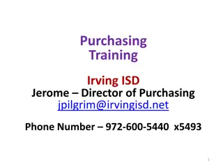 Purchasing Operations and Guidelines at Irving ISD