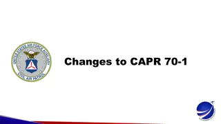 Civil Air Patrol Updates and Revisions to CAPR 70-1