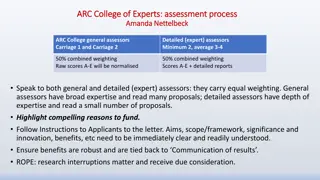 ARC College of Experts Assessment Process Overview