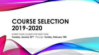 Guide to Course Selection 2019-2020