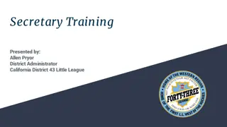 Little League Secretary Training Overview