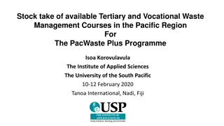 Overview of Tertiary and Vocational Waste Management Courses in the Pacific Region