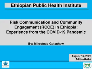 Risk Communication and Community Engagement in Ethiopia during COVID-19 Pandemic