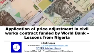 Application of Price Adjustment in Civil Works Contracts: Lessons from Nigeria