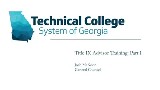 Title IX Advisor Training Overview