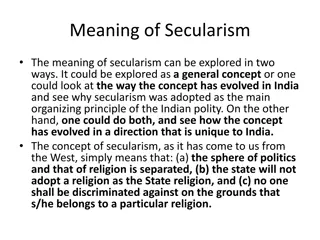 Evolution of Secularism: From Europe to India