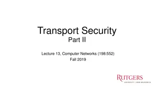 Transport Layer Security (TLS)