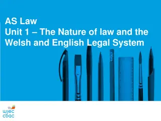 The Rule of Law and Legal Systems in Wales and England