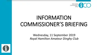 Information Commissioner's Briefing at Royal Hamilton Amateur Dinghy Club