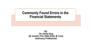 Common Errors in Financial Statements and Legal Requirements Under Companies Act, 2013