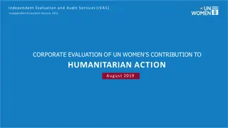 Corporate Evaluation of UN Women's Contribution to Humanitarian Action