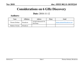 Considerations on 6 GHz Discovery for IEEE 802.11-18/1922r0