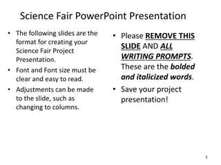 Science Fair Project Presentation Guidelines