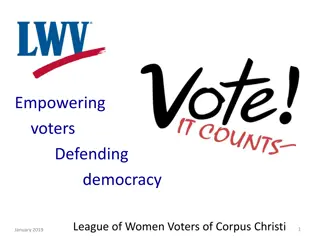 Empowering Voters and Defending Democracy: League of Women Voters Initiatives