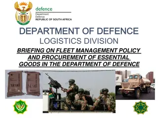 Department of Defence Logistics Division Briefing on Fleet Management Policy