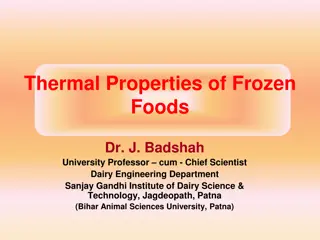 Thermal Properties of Frozen Foods: Importance and Modeling Equations