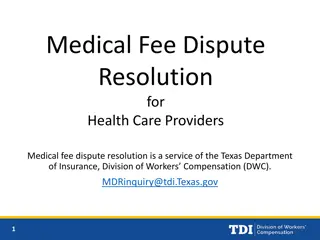 Texas DWC Medical Fee Dispute Resolution Overview