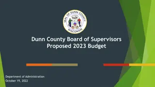 Dunn County Board of Supervisors Proposed 2023 Budget Overview