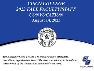 Cisco College Fall Faculty/Staff Convocation 2023 Updates