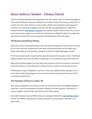 Roses delivery london - Elisana Florist