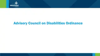 Westfield Advisory Council on Disabilities Ordinance Overview