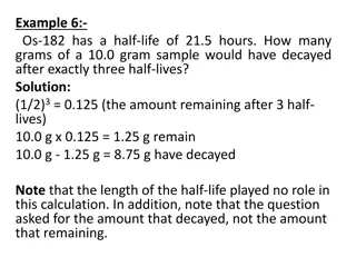 Examples of Half-Life Calculations in Chemistry