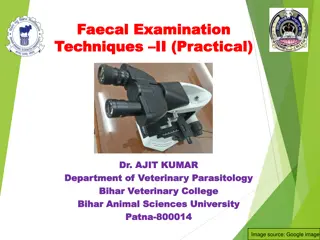 Faecal Examination Techniques in Veterinary Parasitology at Bihar Animal Sciences University