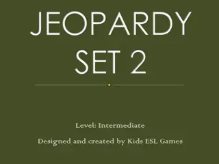 Fun ESL Jeopardy Game: Intermediate Level by Kids