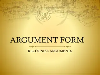 Logical Argument Examples with Premises and Conclusion