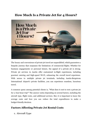 How Much Is a Private Jet for 4 Hours?