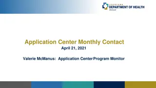 Application Center Monthly Contact - April 2021 Training Sessions