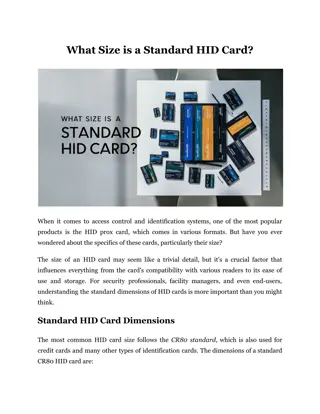 What Size is a Standard HID Card?