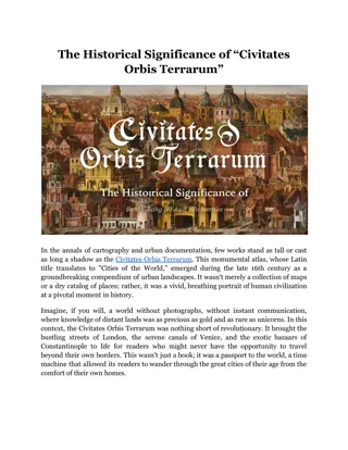 The Historical Significance of “Civitates Orbis Terrarum”