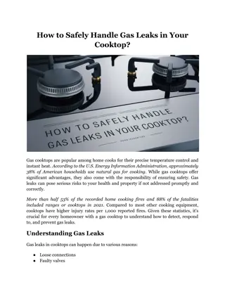 How to Safely Handle Gas Leaks in Your Cooktop?