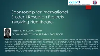 Sponsorship for International Student Research in Healthcare