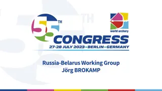 Latest Updates on Russia-Belarus Working Group Meetings and International Competitions