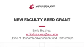 Washington State University New Faculty Seed Grant Program