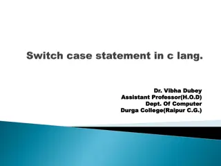 Switch-Case Statement in C Programming