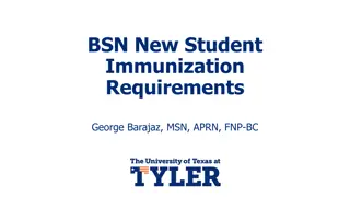 Immunization Requirements for New BSN Students