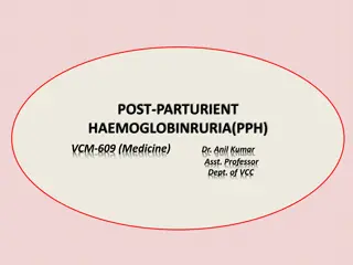 Post-Parturient Haemoglobinuria in Dairy Cows