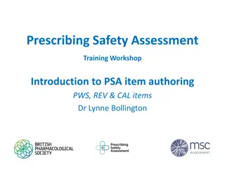 Prescribing Safety Assessment - Item Development Process Overview