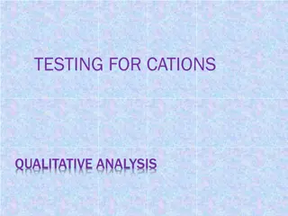 Qualitative Analysis of Cations in Chemistry Experiments