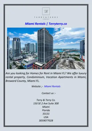 Are you looking for Homes for Rent in Miami FL? We offer luxury rental property