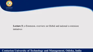 Overview of Global and National E-Extension Initiatives in Agriculture