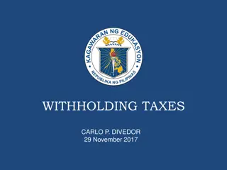 Withholding Taxes and Revenue Regulations Overview